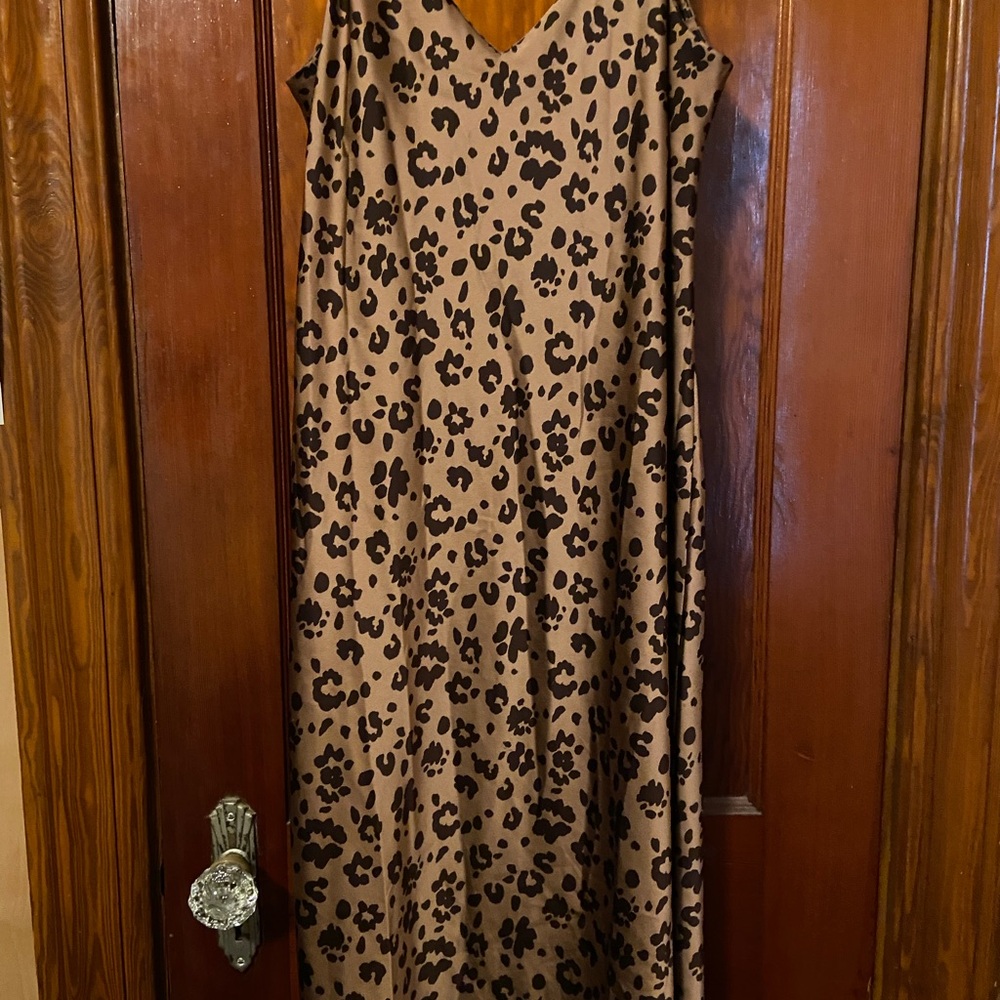 A New Day Black and Tan High-Low Maxi Skirt